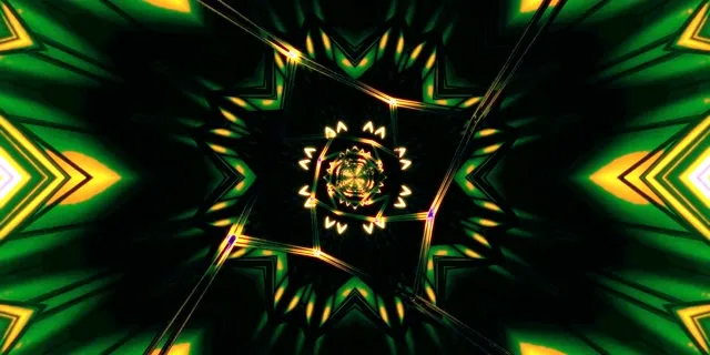 Neon Tunnel Star万花筒2:1 Univisium 60fps Bảo vệ màn hình Vj Loop