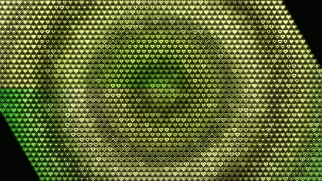 Green Heart Pattern Motion Background 4K