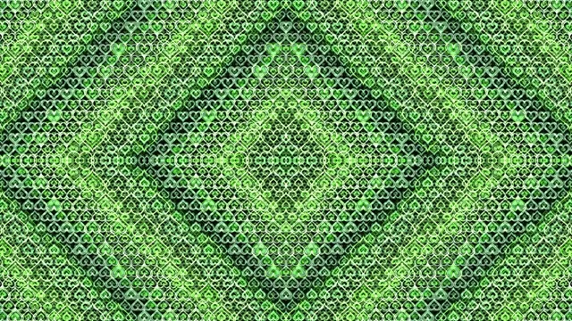 Green Heart Pattern Texture Looping Background