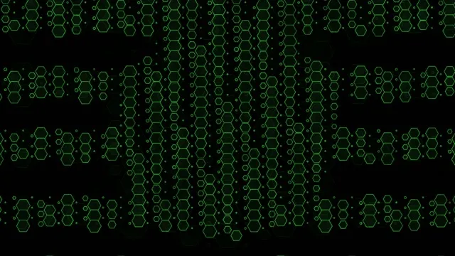Green Hexagon Matrix Loop | 4K UHD 60FPS VJ Background