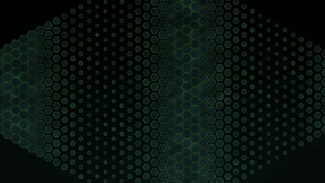 Green Hexagon Network Animation 4K