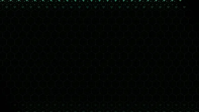 Green Hexagon Pattern Loop Animation 4K