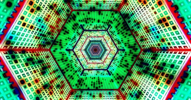 Green Hexagon Screensaver 4K UHD 60fps Vj Loop