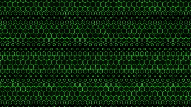 Green Hexagonal Grid Pattern 4K Digital Background