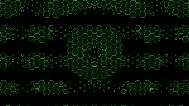 Green Hexagons Geometric VJ Loop 4K UHD 60FPS