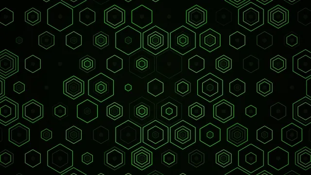 Green Neon Hexagon Pattern Animation 4K
