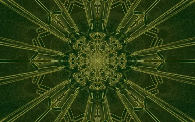 Green Neon Mandala VJ Loop | 60fps