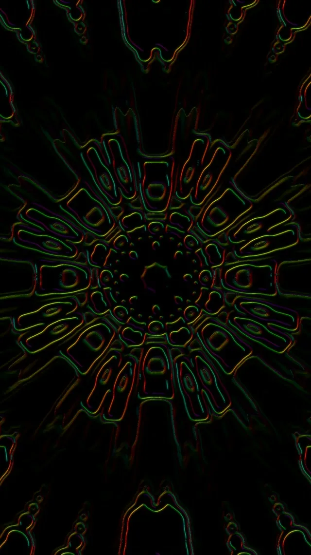 Green Neon Organic 9:16 Vertical VJ Loop 60fps | Abstract Screensaver