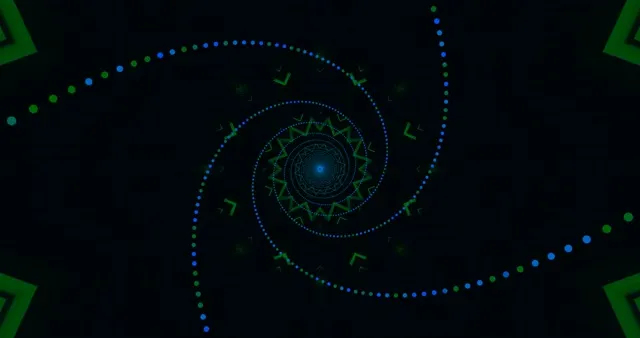 Green Neon Spiral Tunnel VJ Loop | 4K 60fps Screensaver | Hypnotic Mandala