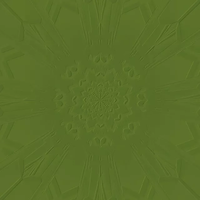 Yeşil Neon Tünel Fraktal Kaleidoscope 1:1 Kare 60fps Screensaver VJLoops