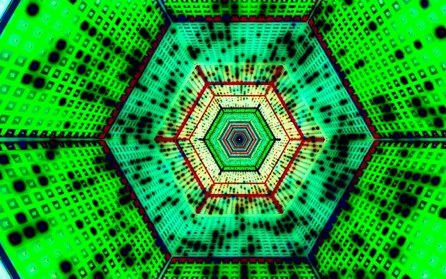 霓虹隧道六角网格 VJLoops 60fps 16:10 MacBook屏保