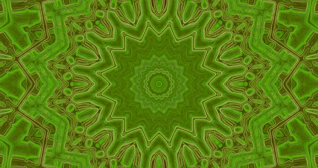 Berdea Neon Tunel Kaleidoskopikoa 4K UHD 60fps pantaila-babeslea VJLoops