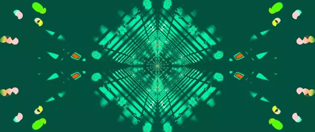 Túnel Neon Diamante Caleidoscópio VJ Loop 2.39:1 Cinemascope 60fps Protetor de Tela