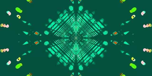 Neonowy Tunel Kalejdoskop Diament Siatka VJ Loop 2:1 Univisium 60fps Wygaszacz Ekranu