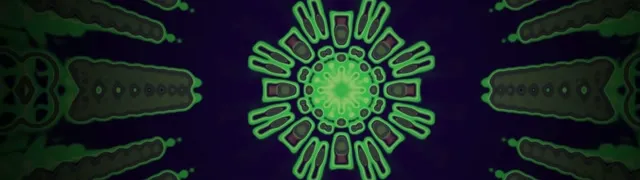 Neon Tunnel Green Radial Kaleidoscope 60fps Vj Loop 32:9 Super Ultrawide Screensaver