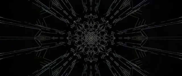 Mandala Twnnel Neon Gwyrdd Arbedwr Sgrin 60fps 2.39:1 Cinemascope VJ Loop