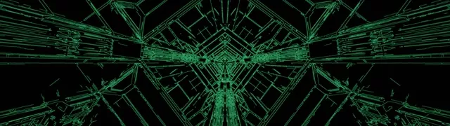Grün Neon Tunnel Bildschirmschoner 32:9 Super Ultrawide 60fps VJ Loop