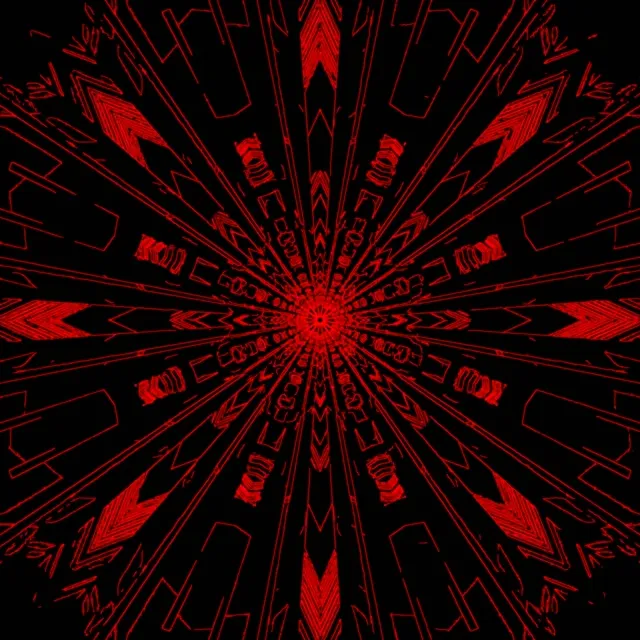 Neon Tunnel Green Kaleidoscope Burst VJ Loop 1:1 Square 60fps Screensaver