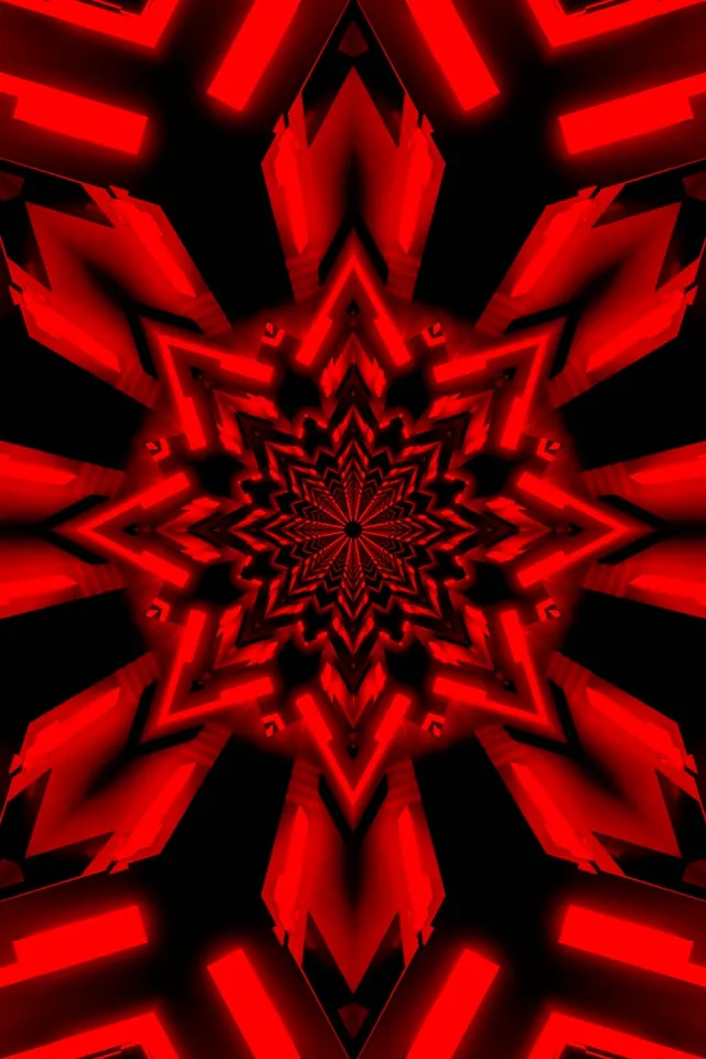 Neon Tunnel Green Star Kaleidoscope Vj Loop 2:3 Foto Portree 60fps Kuvaraam