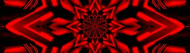 Neon Tunnel Green Star Kaleidoscope 32:9 Super Ultrawide 60fps Ekrano užraktas VJ Loop