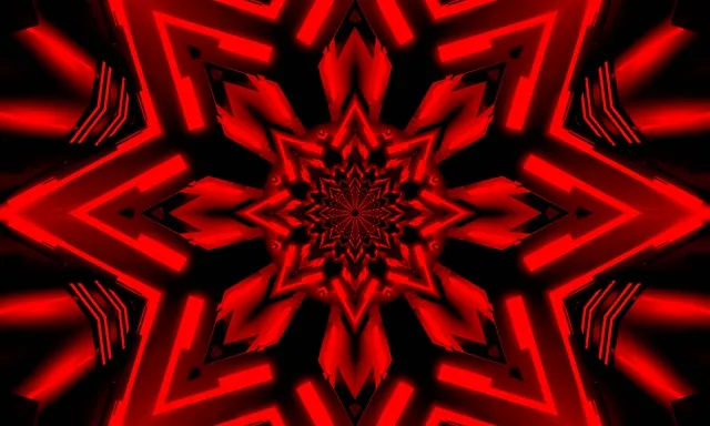 霓虹隧道绿色星形万花筒VjLoops 5:3宽屏60fps屏保