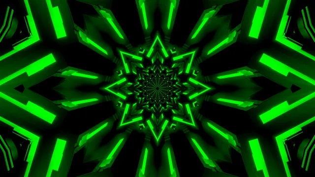 Terowongan Neon Hijau Screensaver 4K UHD 60fps VJLoops