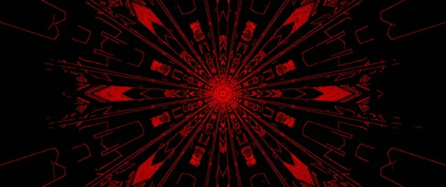 Neon Tunnel Green Kaleidoscope Burst VJ Loop 2.39:1 Cinemascope 60fps Screensaver