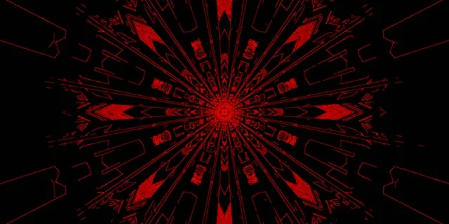 Neon Tunnel Green Kaleidoscope Burst VJ Loop 2:1 Univisium 60fps Screensaver