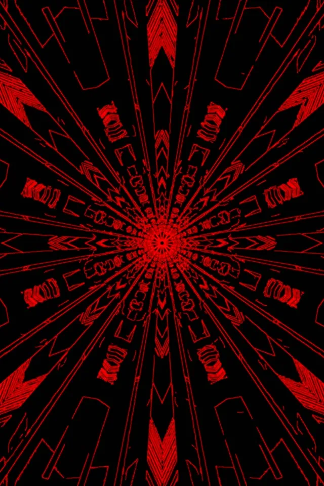 Túnel de Neó Esclat Calidoscopi Fractal Verd VJ Loop 2:3 Photo Portrait 60fps Protector de Pantalla