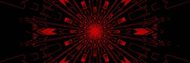 Neon Tunnel Green Kaleidoscope Burst Vj Loop 3:1 Triple Wide 60fps Screensaver