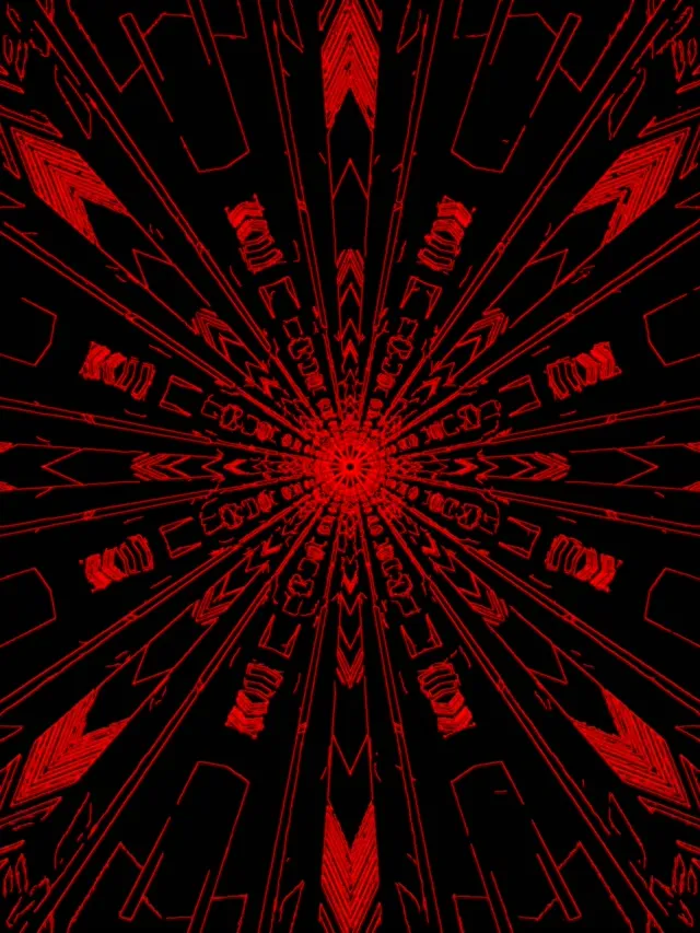 Neon Tunnel Green Kaleidoscope Burst VJ Loop 3:4 iPad Portrait 60fps Screensaver