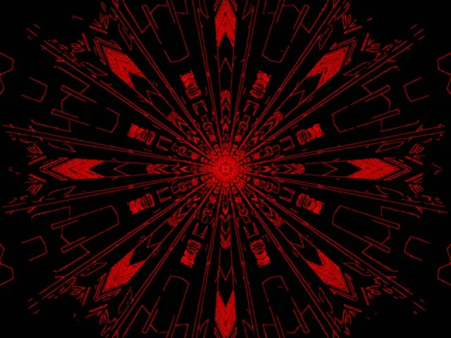 Neon Tunnel Green Fractal Kaleidoscope Burst VJ Loop 4:3 Classic 60fps Screensaver