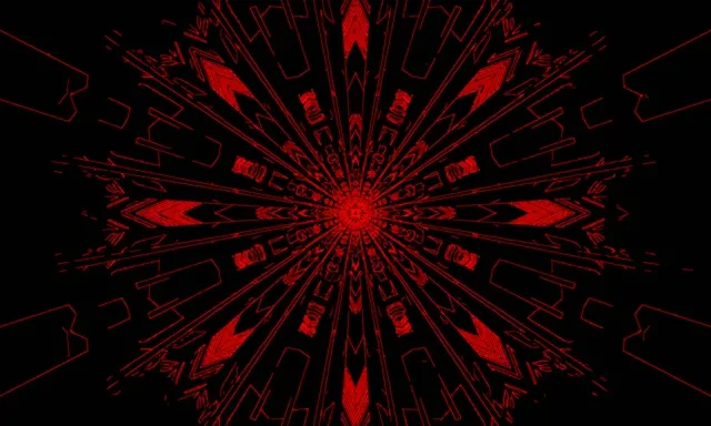 Neon Tunnel Green Kaleidoscope Burst VJ Loop 5:3 Wide 60fps Screensaver