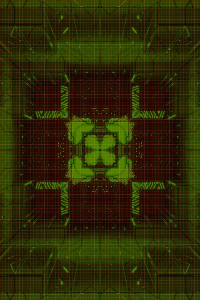 Neon Tunnel Green Red Grid Fractal VJ Loop 2:3 Photo Portrait 60fps Screensaver
