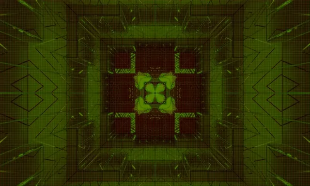 Neoon Tunnel Roheline Punane Fraktaal Rist 5:3 Lai 60fps Ekraanisäästja VJ Loop