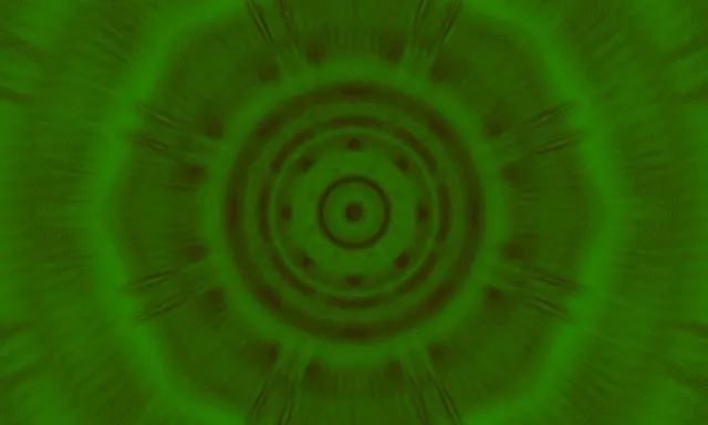 VJ Loop Zelen Neonski Predor Radialna Mandala 5:3 wide 60fps Ohranjevalnik zaslona