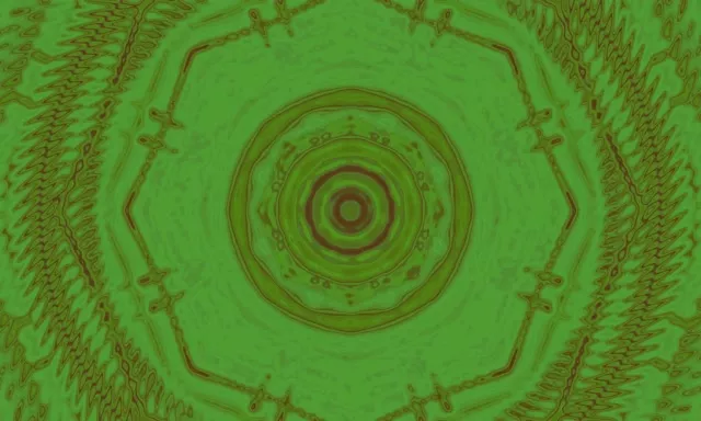 Neon Tunel Zeleni Oktagon Vrtlog VJ Loop 5:3 Wide 60fps Čuvar Ekrana