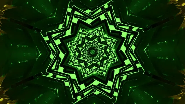 绿色霓虹隧道星形屏保 4K UHD 60fps VJ Loop