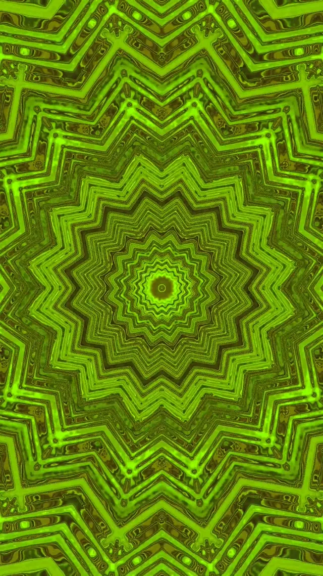 Grön Neon Tunnel Stjärna Skärmsläckare 60fps 9:16 Reels Vj Loop