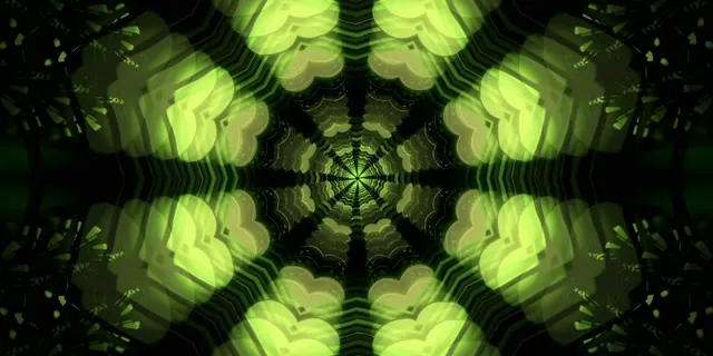 Neon Tunnel Kaleidoscope Vortex | 2:1 Univisium 60fps Screensaver Loop