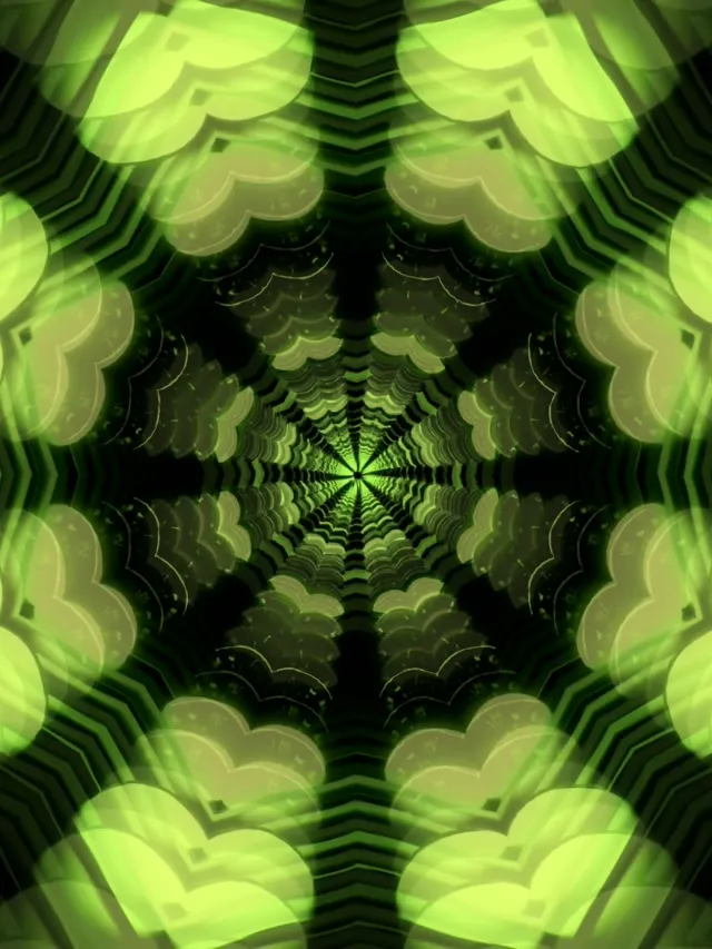 Neon Tunnel Kaleidoscope Vortex - 3:4 iPad Portrait 60fps Screensaver Loop