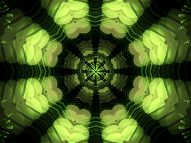 Neon Tunnel Kaleidoscope Vortex | 4:3 Classic 60fps Screensaver Loop