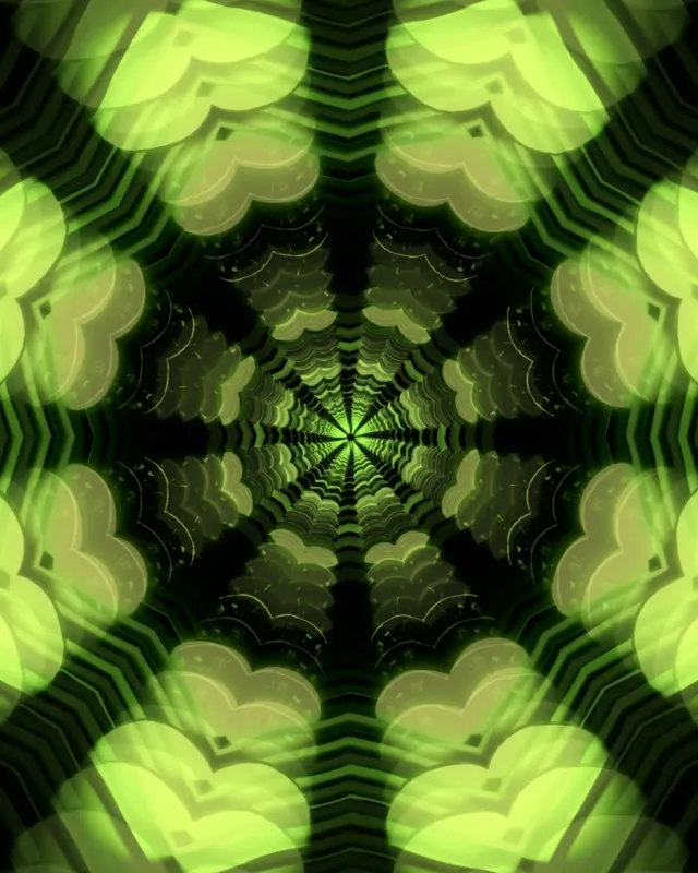Neon Tunnel Pulsating Kaleidoscope Loop 4:5 Instagram 60fps Screensaver