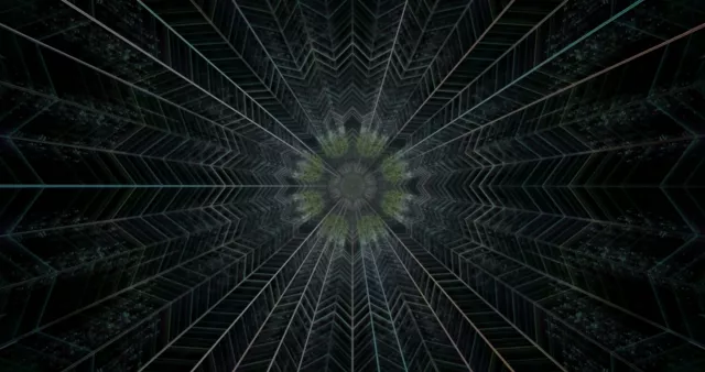 Grön Neon Tunnel VJLoops Animation 4K UHD 60FPS Screensaver Laptop
