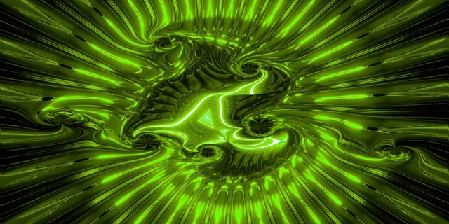Green Neoon Tunnel VJLoops 2:1 Univisium 60fps Motion Background Screensaver