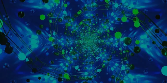 Neon Tunnel VJLoops Grønn Kule Vortex 2:1 Univisium 60fps Skjermsparer