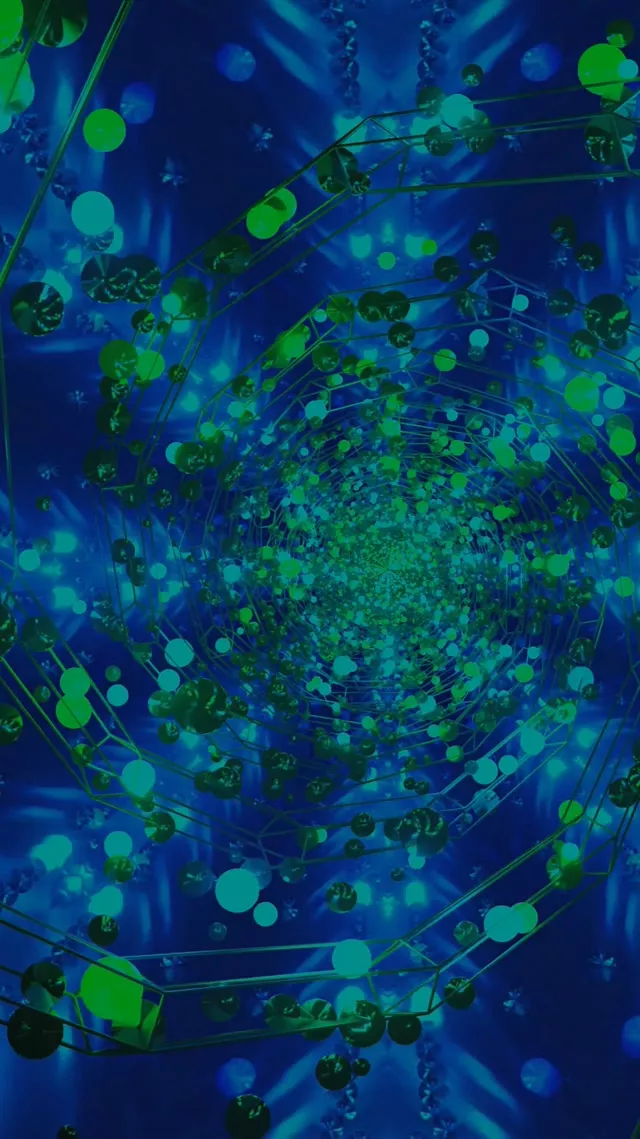 Neon Tunnel Green Bubble Vortex VJLoops 9:16 Reels 60fps Hifadhi ya Skrini