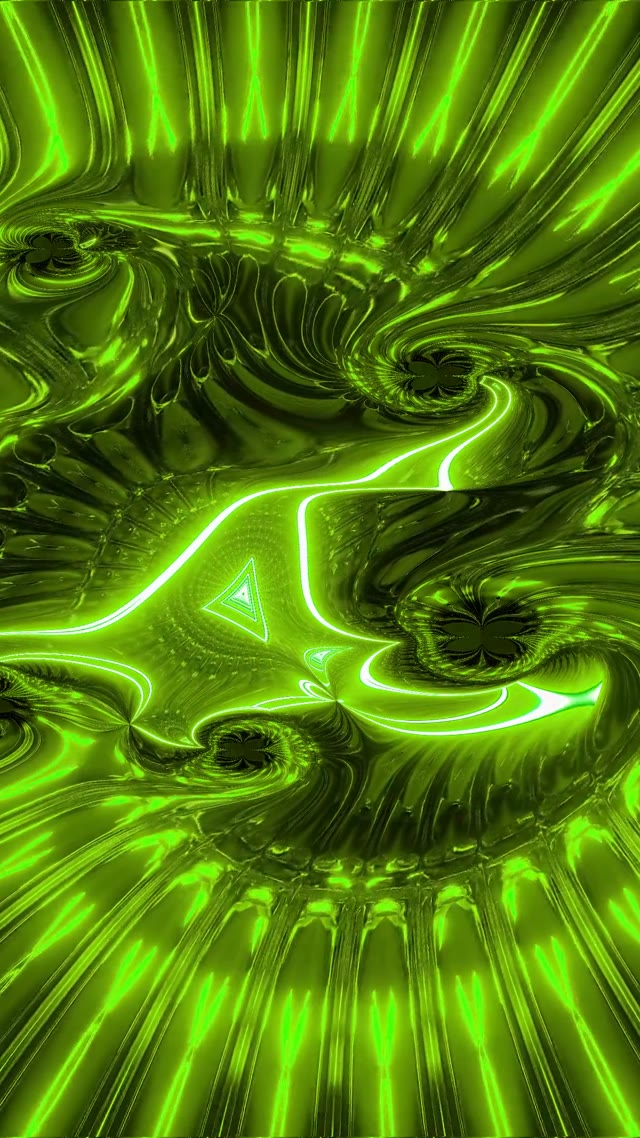 Green Neon Tunnel VJLoops 9:16 Reels 60fps Screensaver Motion Background