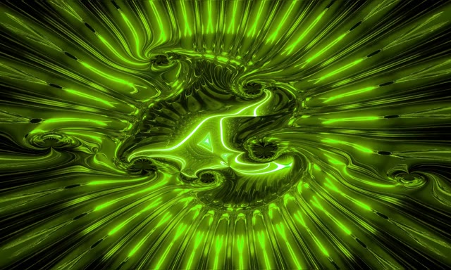 Green Neon Tunnel Vortex 5:3 Wide 60fps Screensaver Loop
