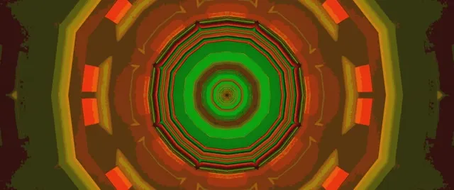 Neono Tunelis Aštuonkampis Sūkurys Žalias Oranžinis 2.39:1 Cinemascope 60fps Ekrano Užsklanda Vj Loop